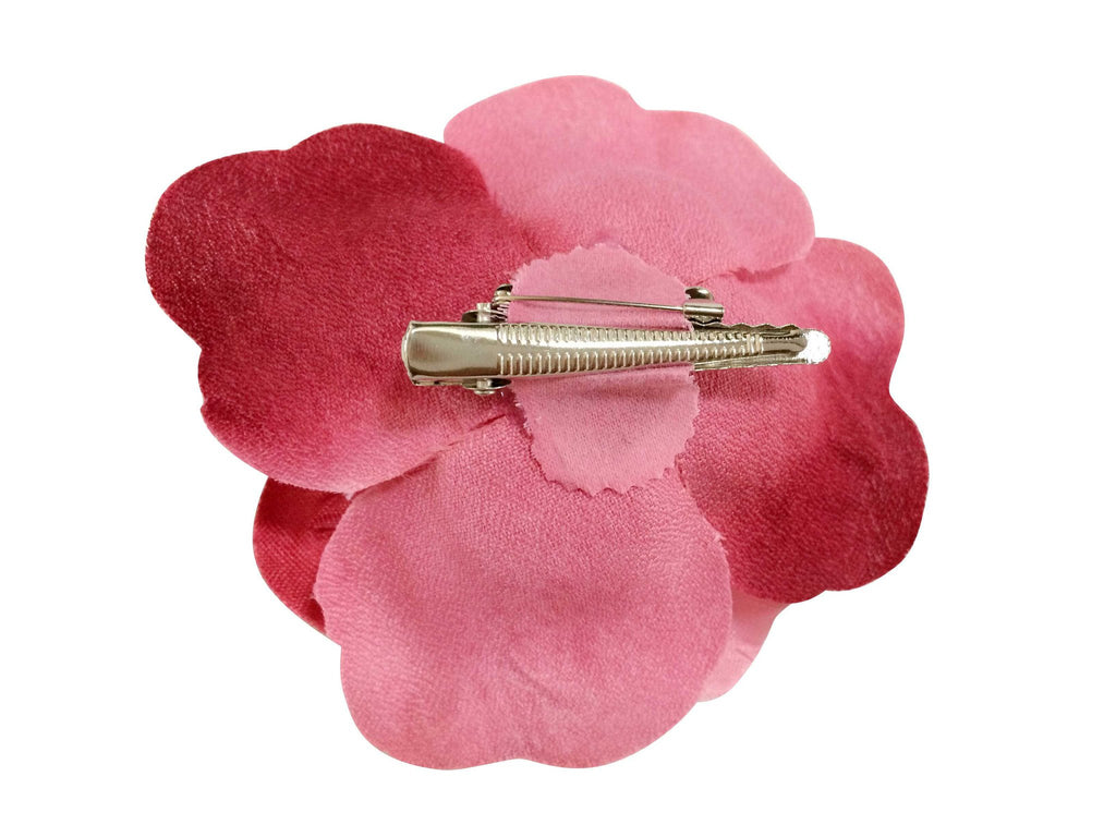 Rose Hair Clip & Brooch 7cm – Spring Yellow