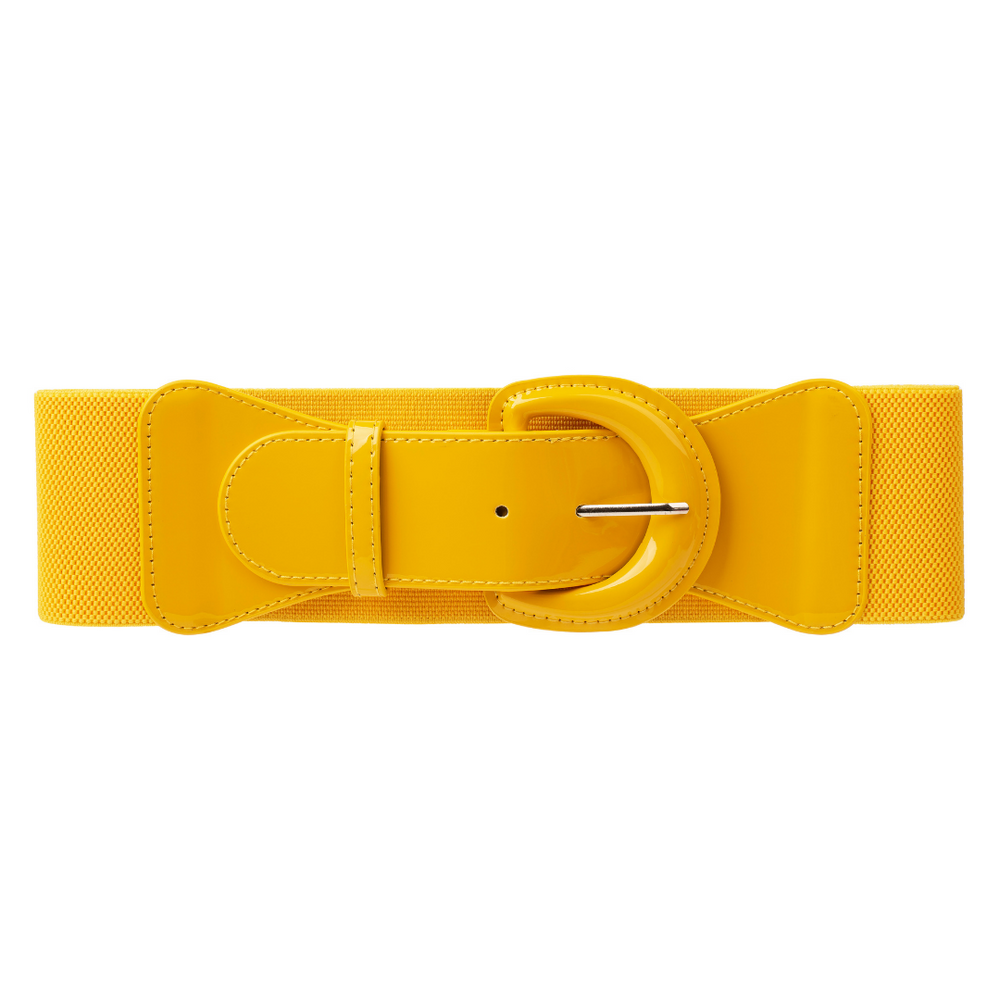 Bella Patent Belt - Yellow