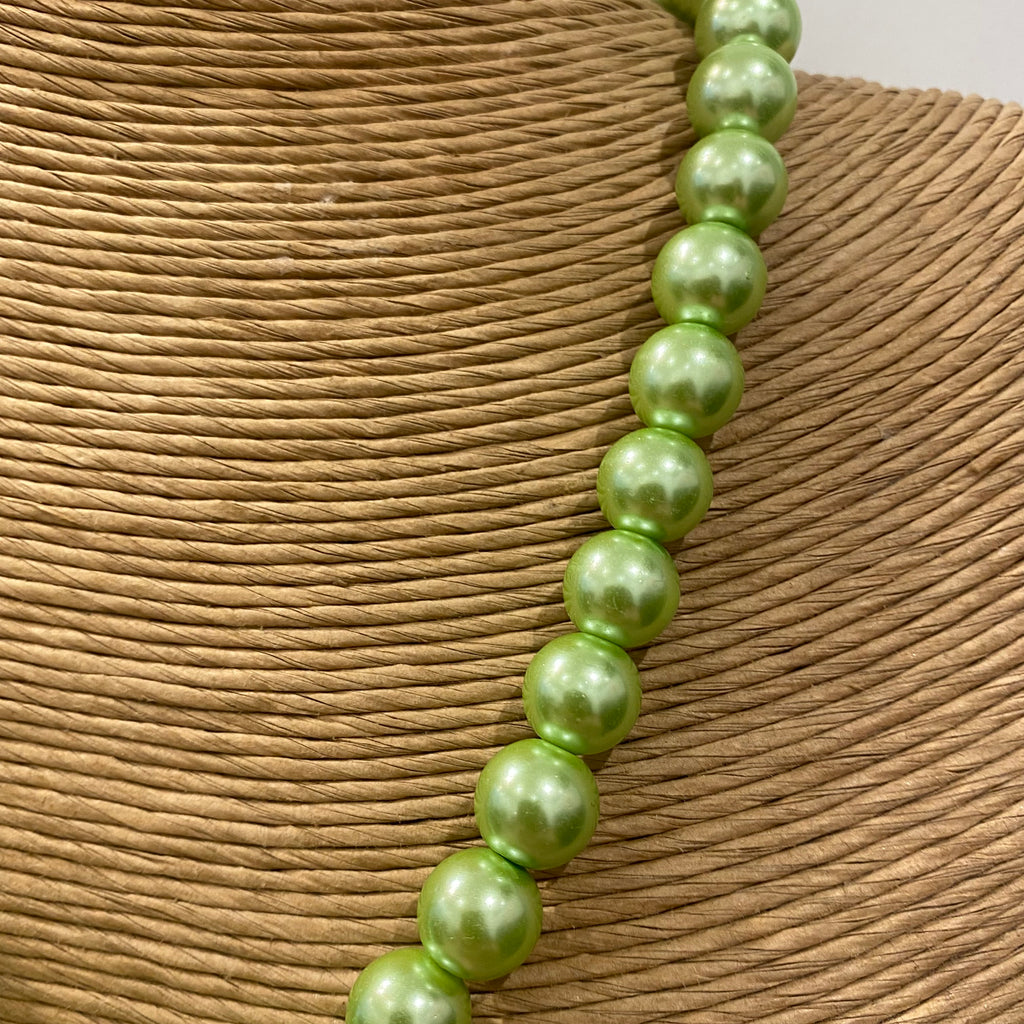 Necklace Lime Green Pearl 10mm