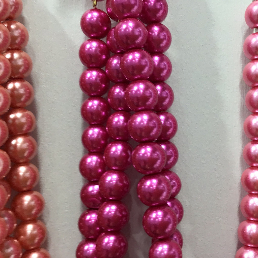 Necklace Electric Pink Pearl