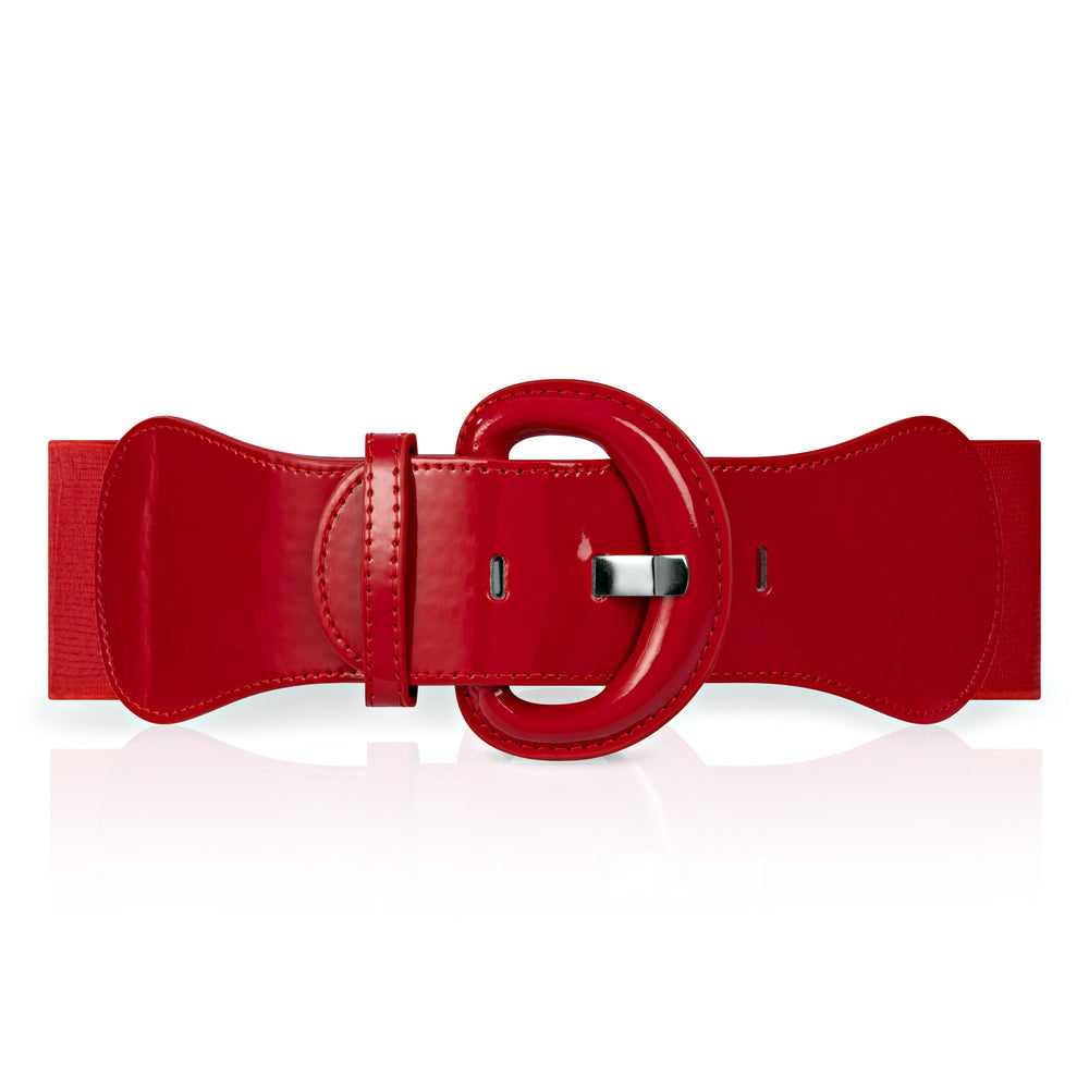 Bella Patent Belt - Red
