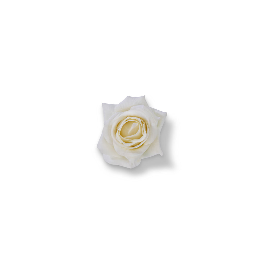 Cream Velvet Hair Rose - Small