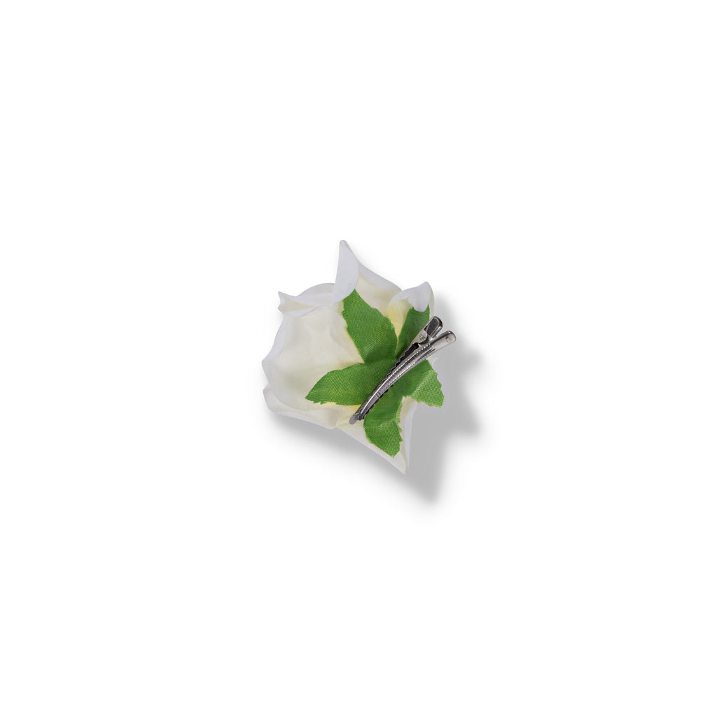 Cream Velvet Hair Rose - Small